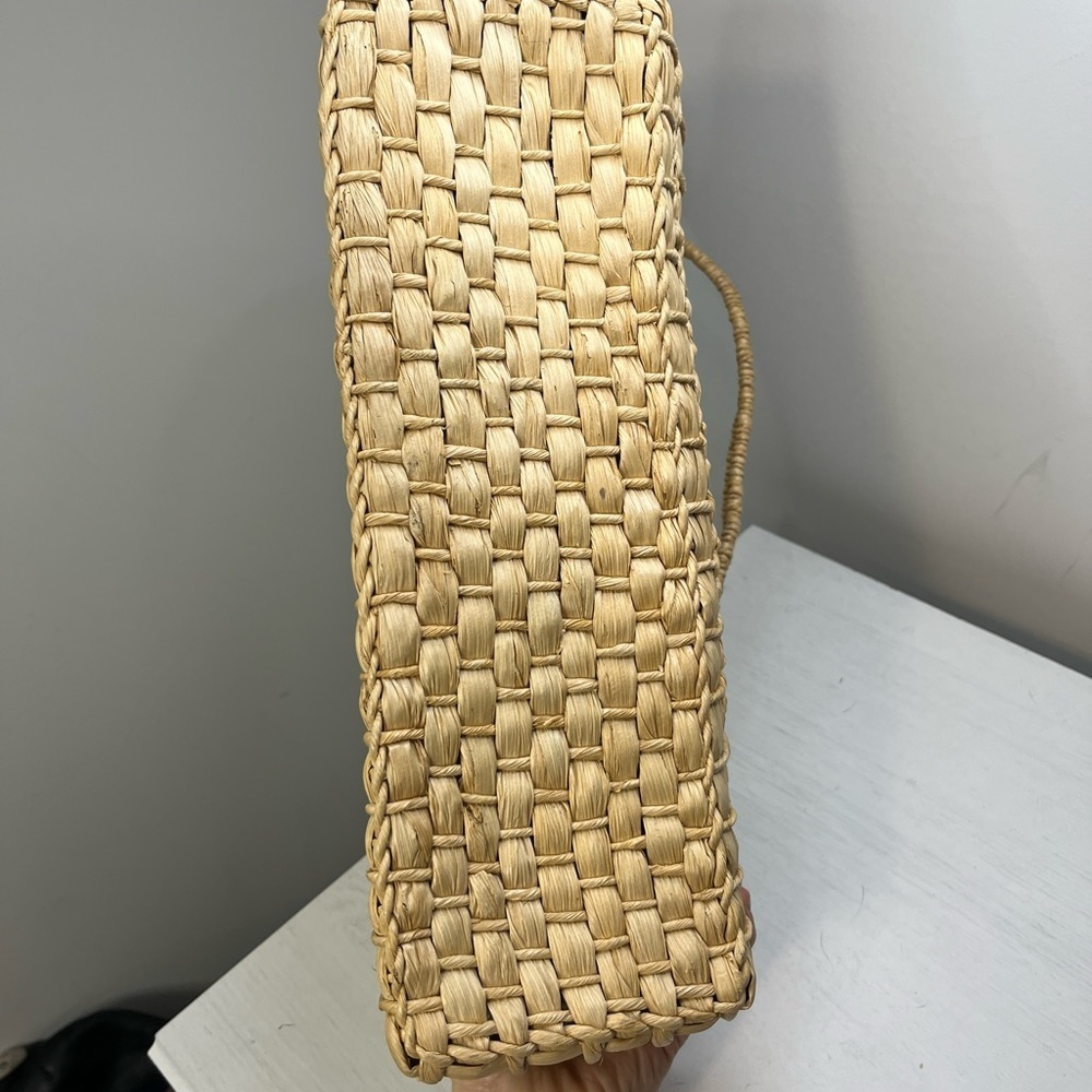 Unbranded Structured Straw Shoulder Bag With Loop Close - Picture 10 of 10